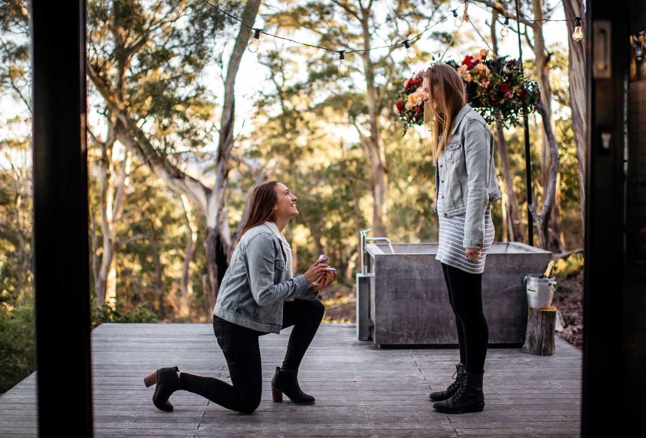 Ellen and Carina got engaged in Tasmania in July this year.
