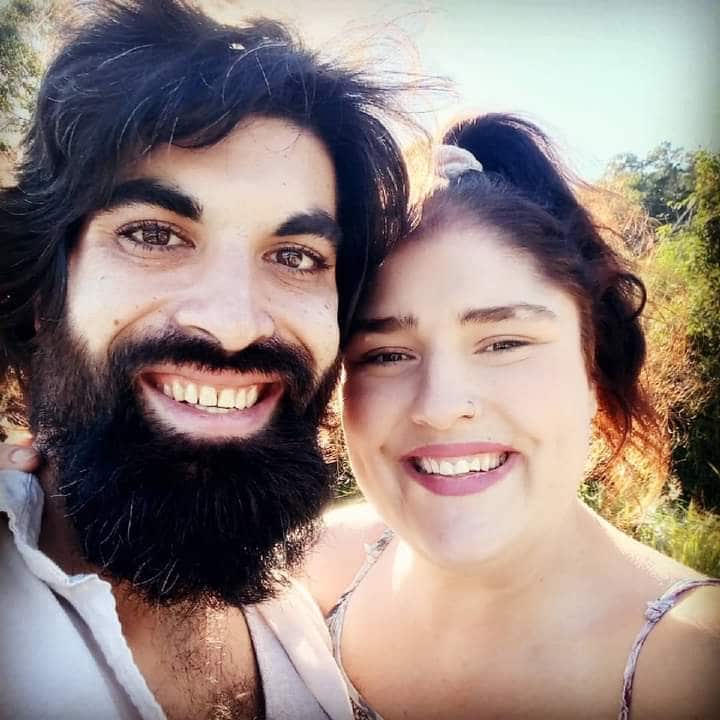 Bianca Saez with partner Zack.