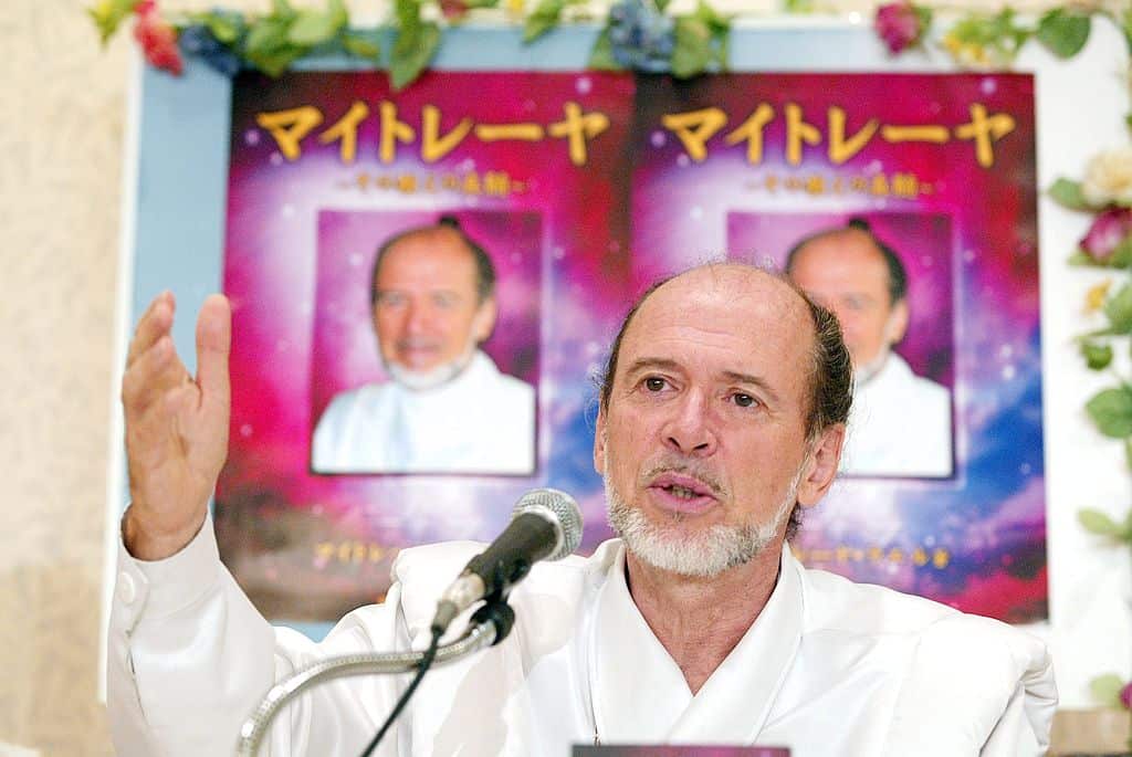 Cloning Sect'S Founder Rael In Tokyo, Japan On August 05, 2004 - Raelian movement founder Claude Vorilhon, also known as Rael attends a press conference.