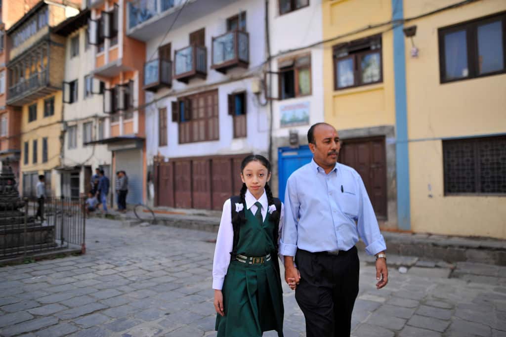 First Day at Kathmandu of Formal Living Goddess Kumari towards School