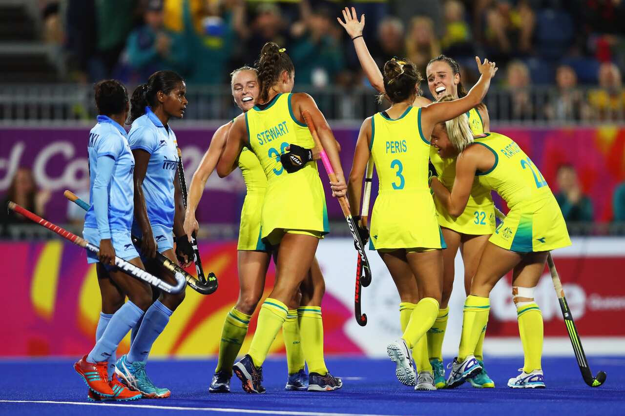 Women's Semifinal hockey match between Australia and India on day eight of the Gold Coast 2018 Commonwealth Games April 12, 2018 (Getty)