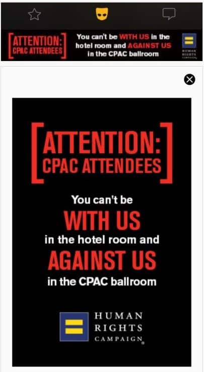 The Human Rights Campaign used Grindr to troll conservatives 