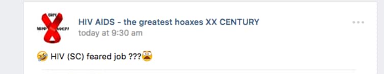 A group administrator’s post on the network.