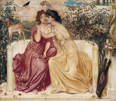 Simeon Solomon, Sappho and Erinna in a Garden at Mytilene, 1864.
