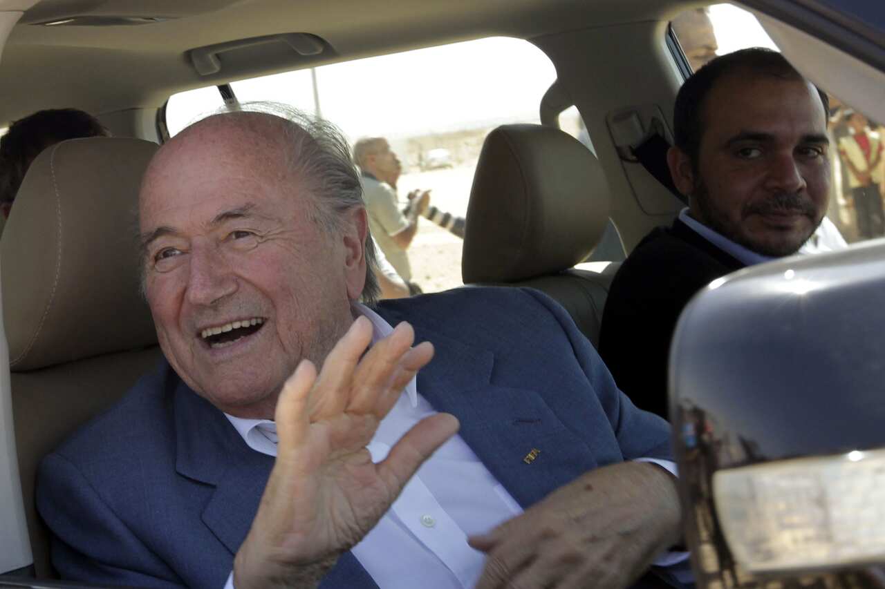 Sepp Blatter and Prince Ali bin Al Hussain