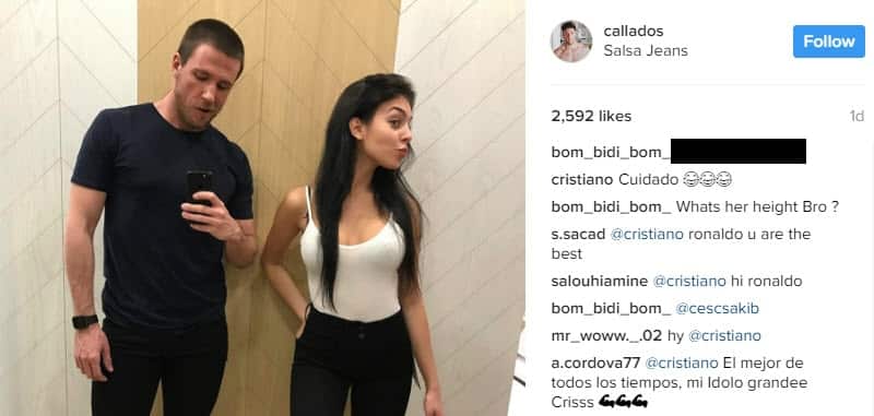 Cristiano Ronaldo instagram comment