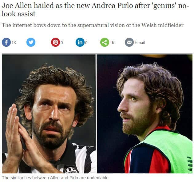Joe Allen Andrea Pirlo