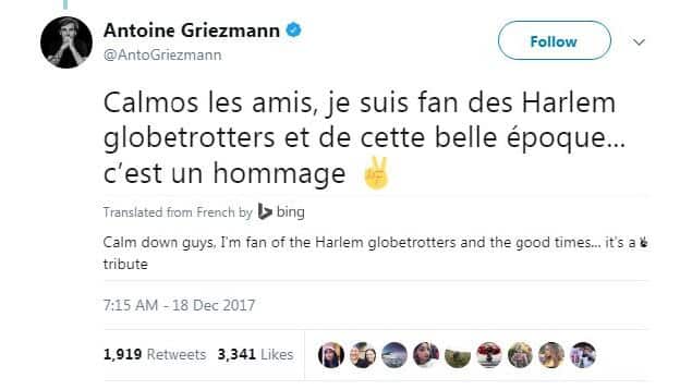 Antoine Griezmann tweet