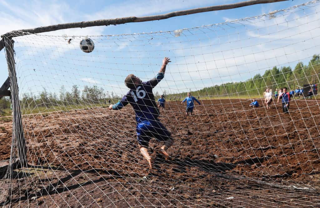 Russian swamp football championship in Leningrad Region