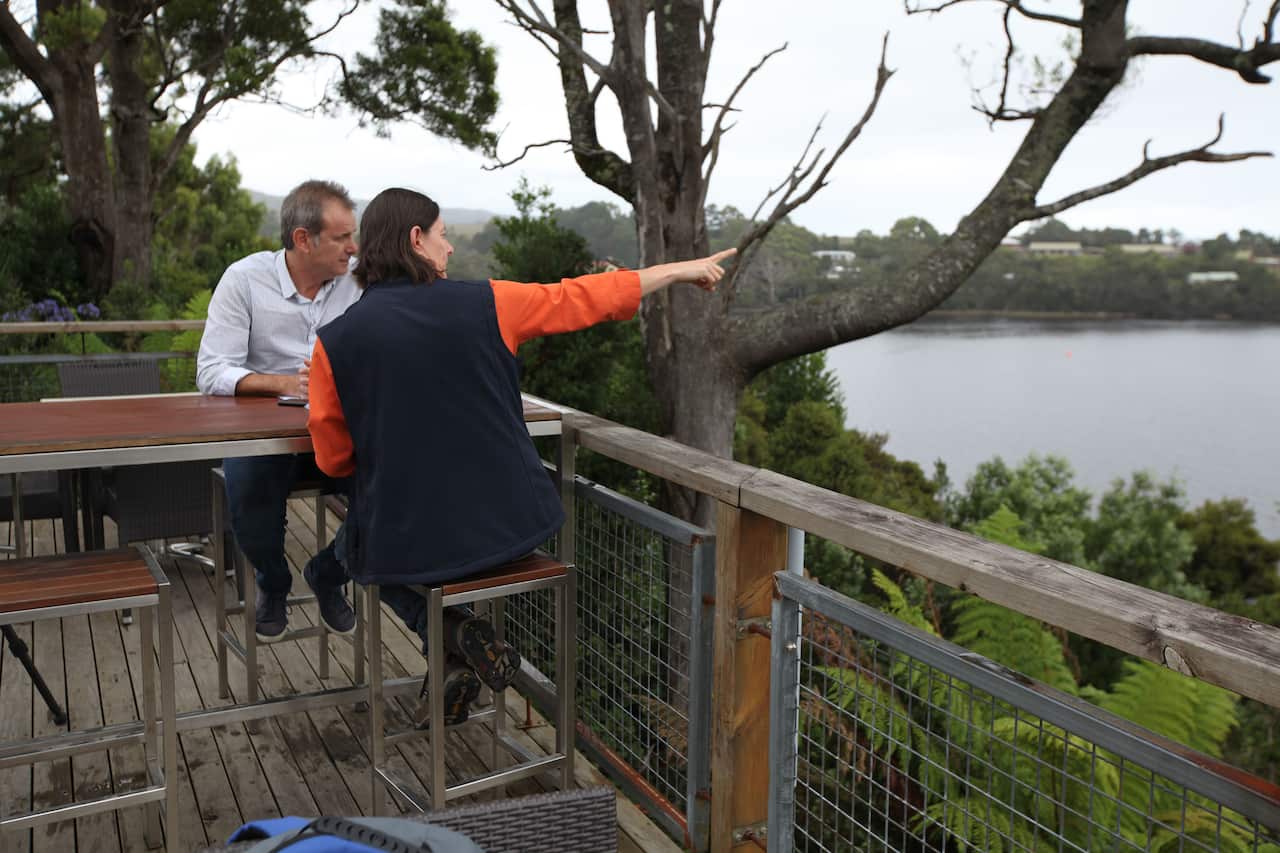 Mike Tomalaris meets Kiah Davey, Strahan local