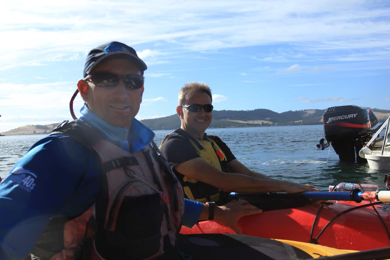 mike tomalaris kayaking on the derwent river