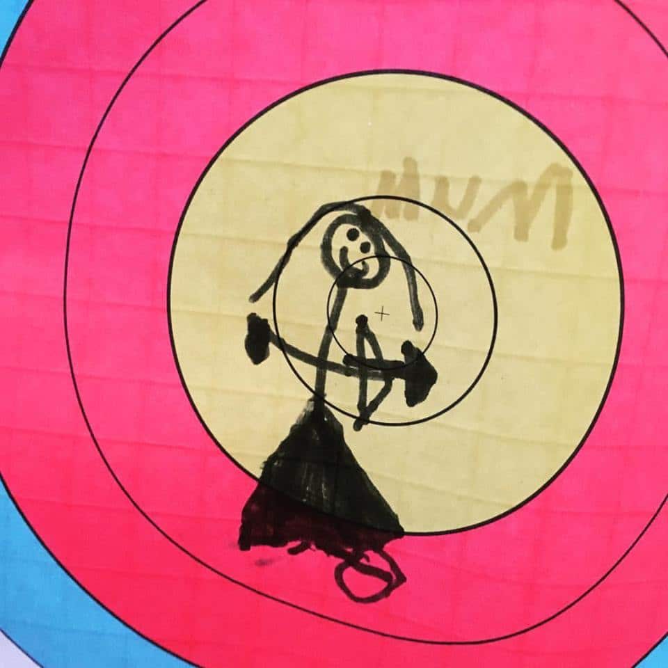 A portrait of archer Louise Redman by her daughter