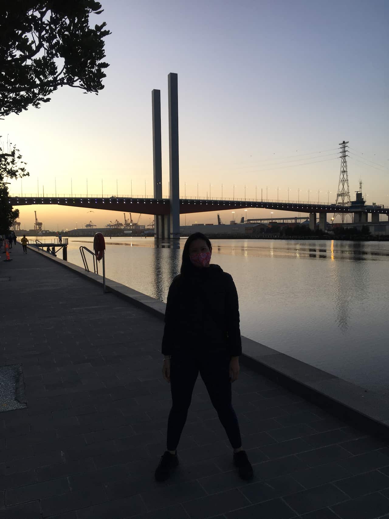 Maida on a lockdown walk in Melbourne. 