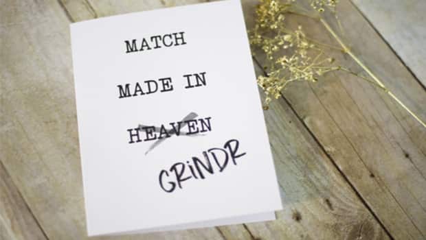 Match made in Grindr Valentine's Day Card.