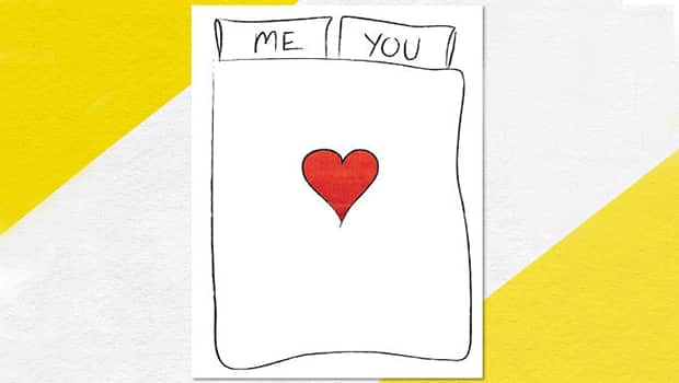 Me + You + Bed Valentine's Day card