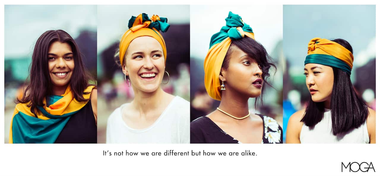 MOGA headscarf advertisement