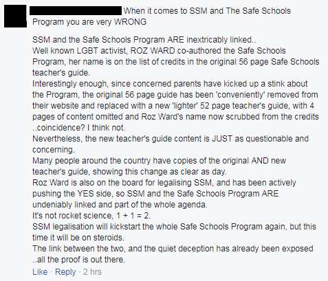 Support for the 'No' campaign.