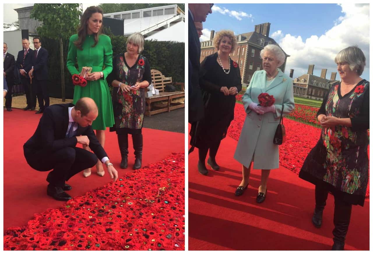 Margaret Knight and Lynn Berry of 5000 Poppies meet the Royal Family