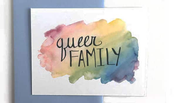Queer family Valentine's Day card