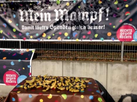Bananas provided to neo-Nazi marchers in Wunsiedel, Germany