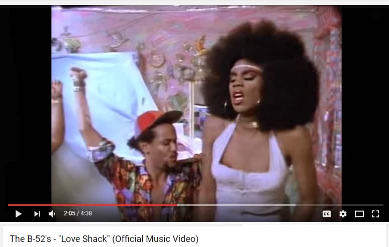 B-52's 'Love Shack' music video.