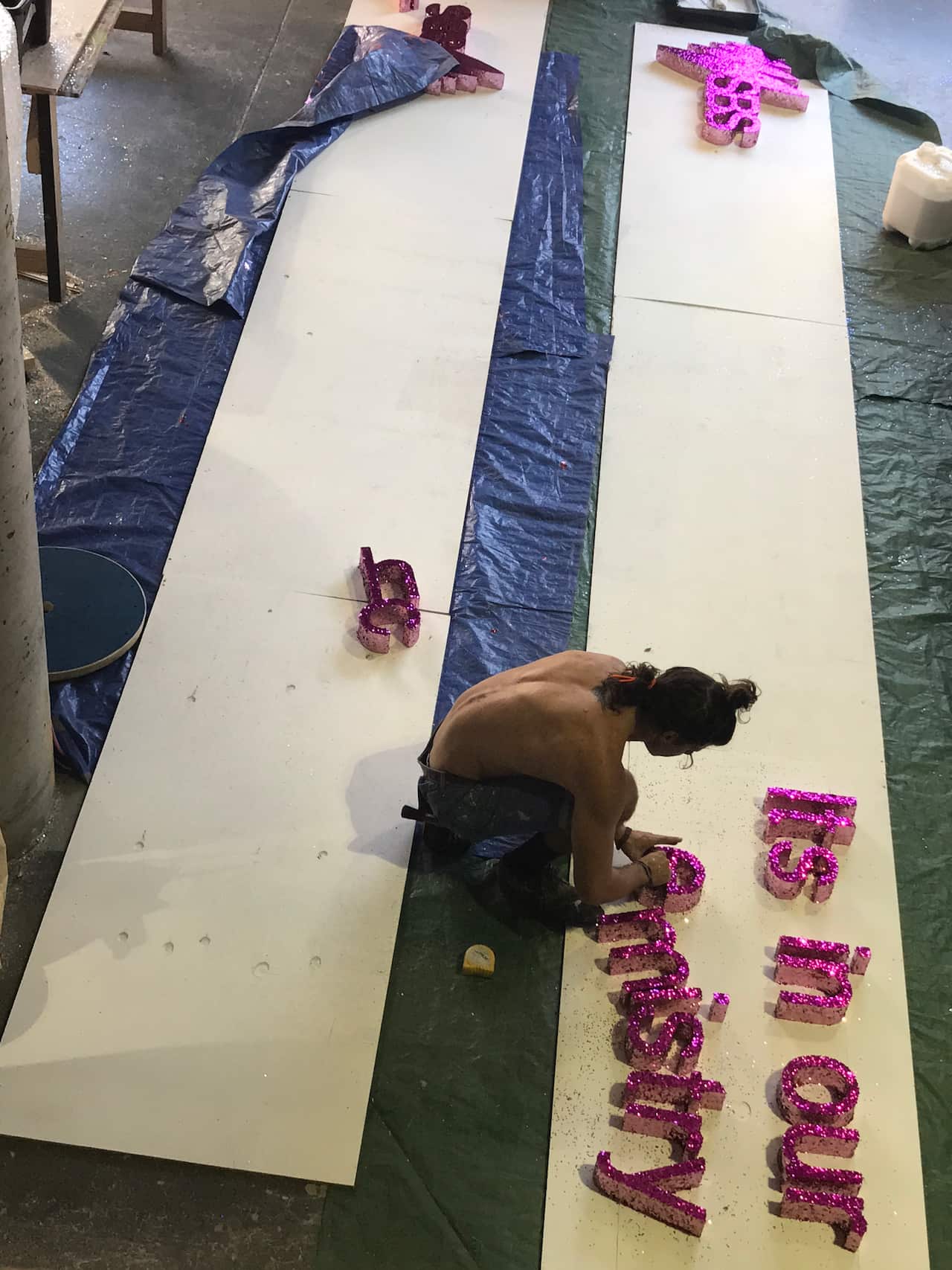 A sneak peek at the SBS Mardi Gras float