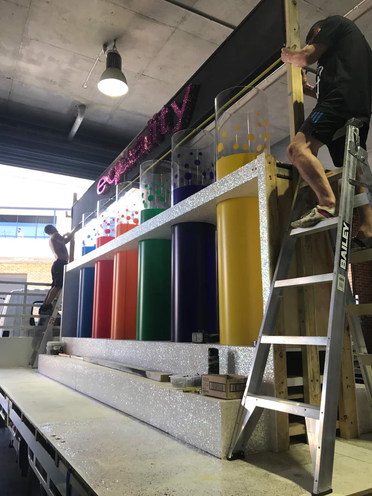 A sneak peek at the SBS Mardi Gras float