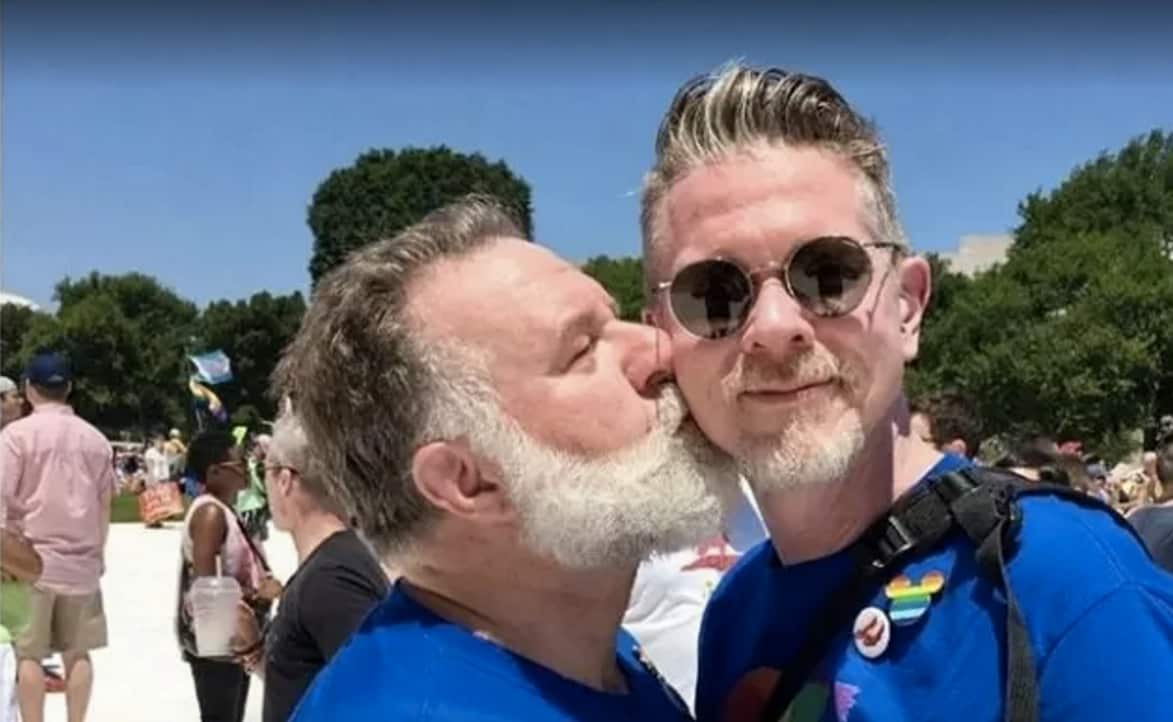 Nick Cardello and Kurt English at the Washington DC Pride March, 2017.