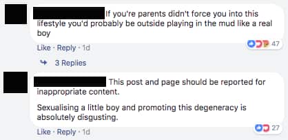 Some of the comments on Brandon Hilton's Facebook post.