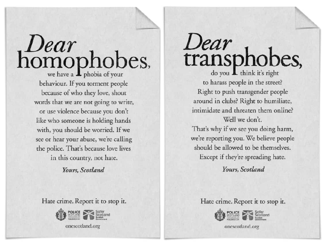 Dear Homophobes / Dear Transphobes