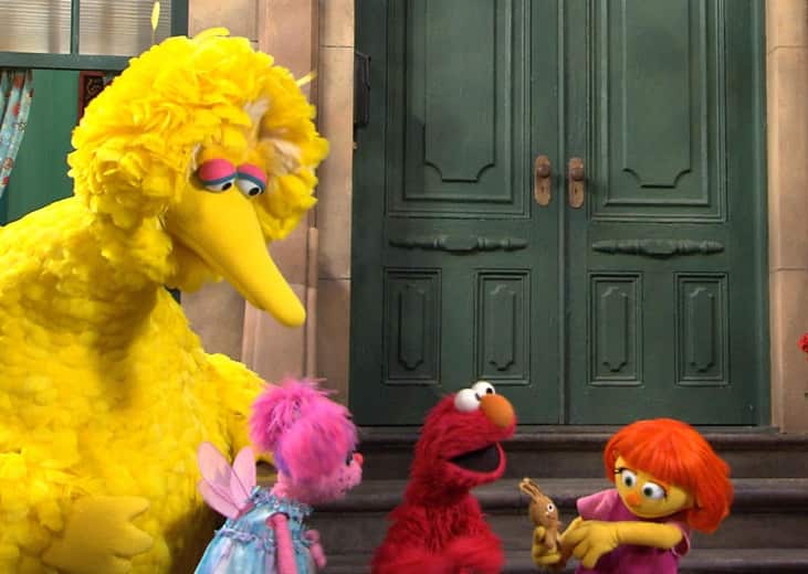 Julia's first appearance on Sesame Street.