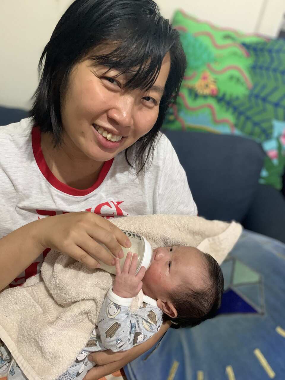 Madalene Chu with baby