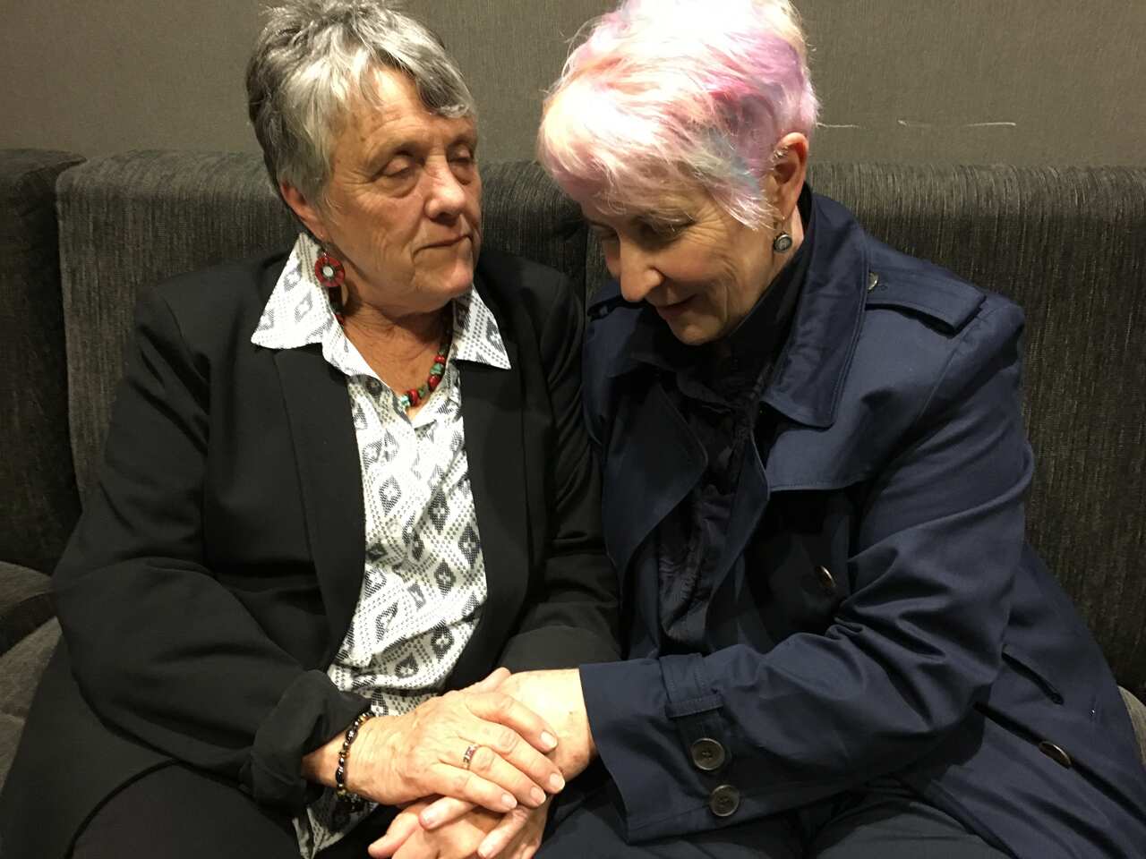 Elderly lesbians are going to hold hands on a tram this week 