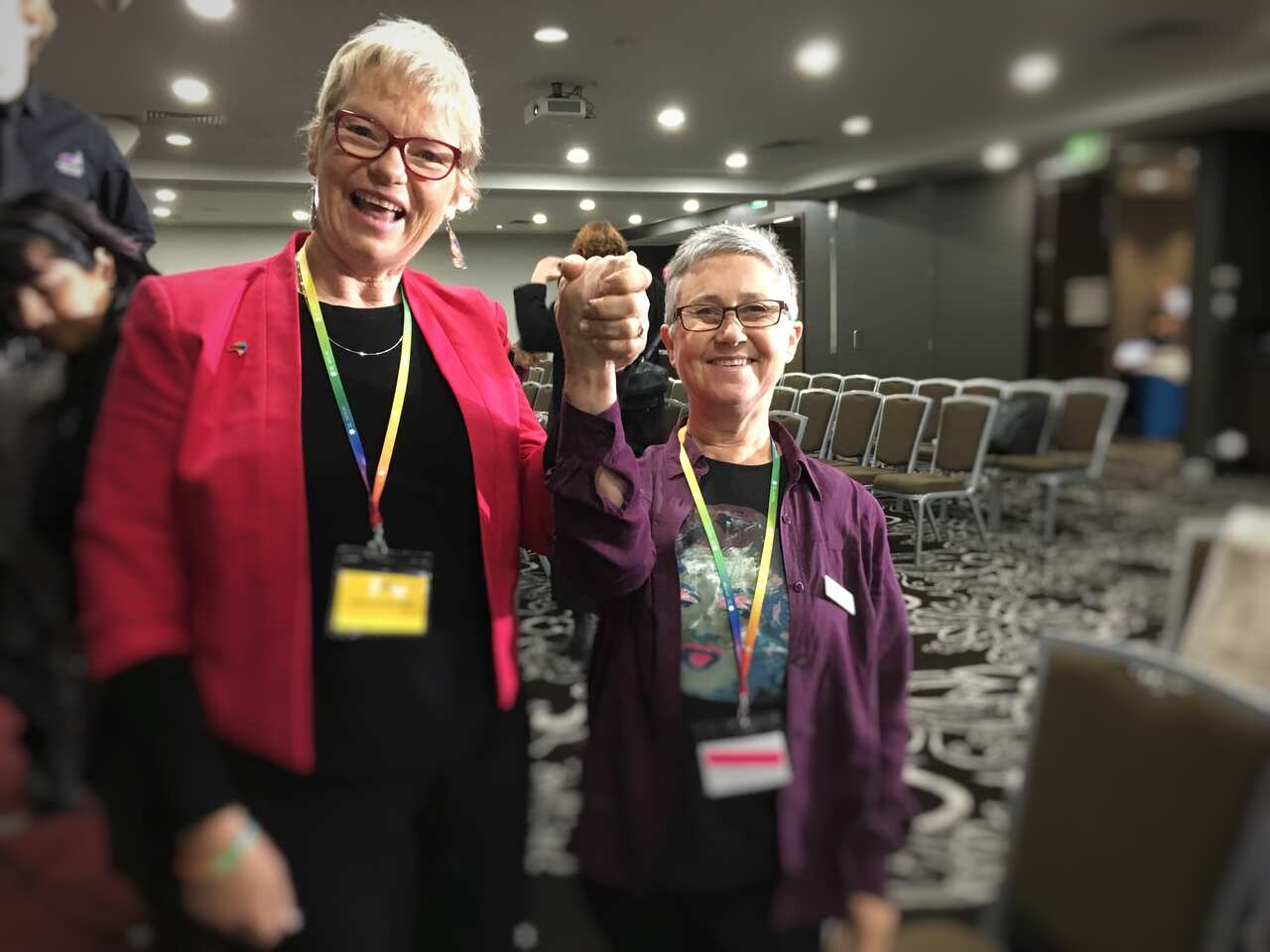 Elderly lesbians are going to hold hands on a tram this week 