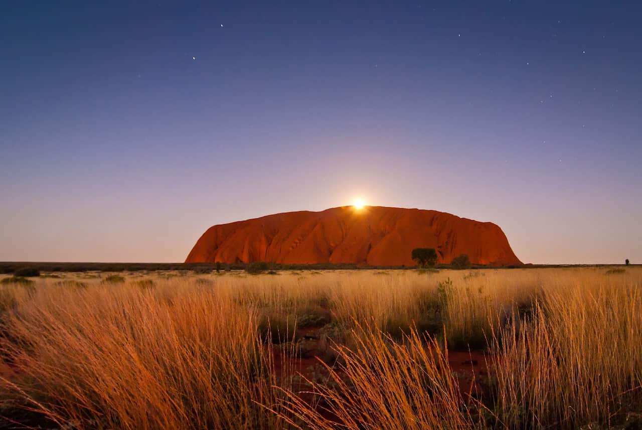 Uluru at sunset
