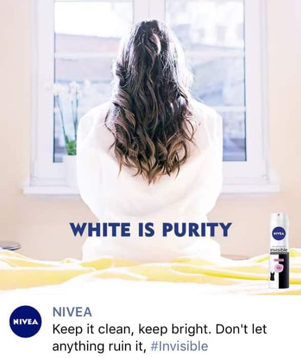 The main advertising image that left NIVEA with heavy backlash.
