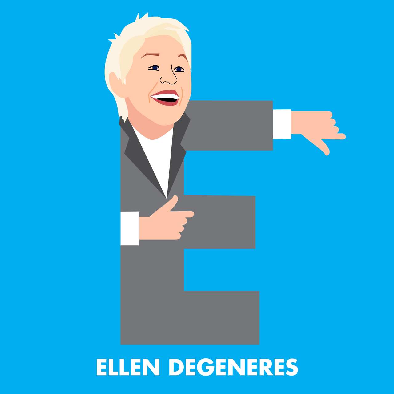 Ellen Degeneres from Beck Feiner's Lady Legends Alphabet