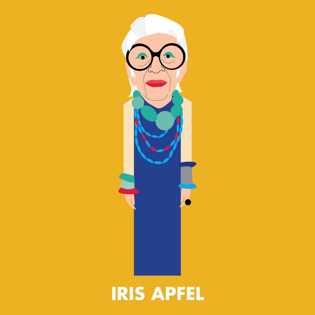 Iris Apfel from Beck Feiner's Lady Legends Alphabet