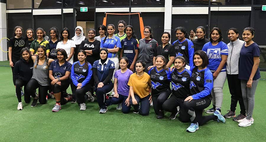 Players from various communities taking part in the selection trials.