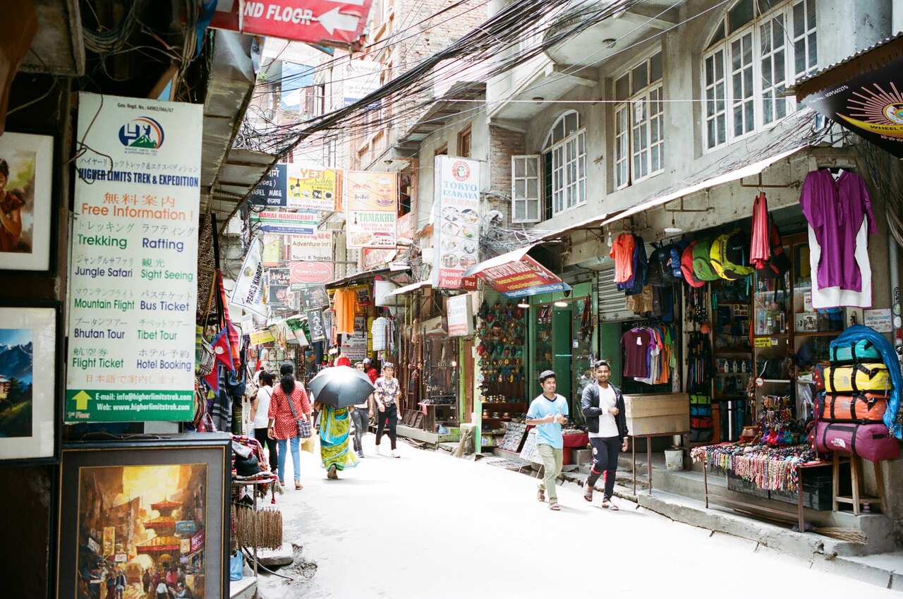 Thamel is the centre of the tourist industry in Kathmandu.
