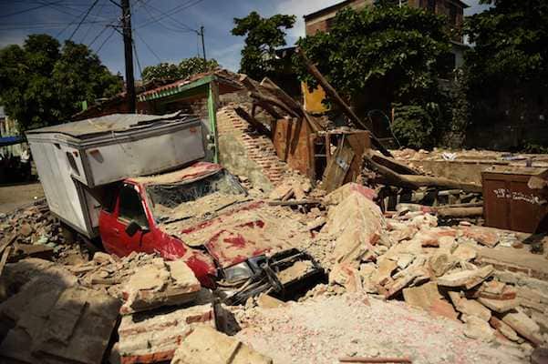 Daños en Juchitán, Oaxaca, tras el terremoto.