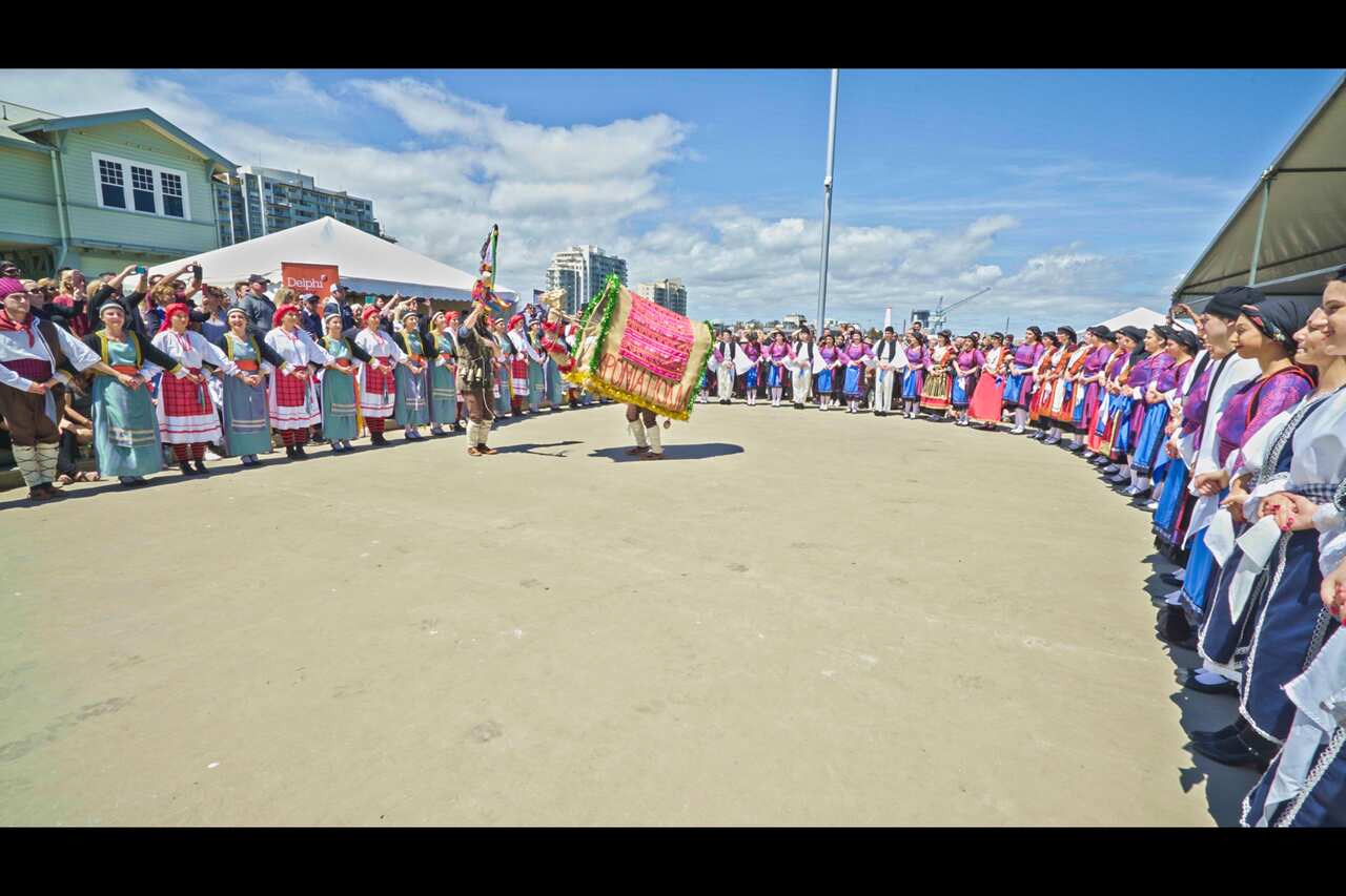 "Manassis" School of Greek Dance and Culture at Melbourne's Princes Pier. 