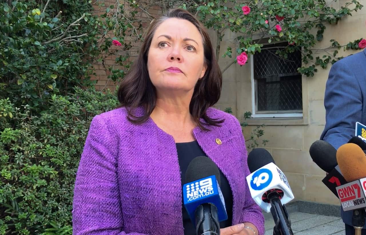Former WA Liberal leader Liza Harvey outside the Parliament of Western Australia in 2019