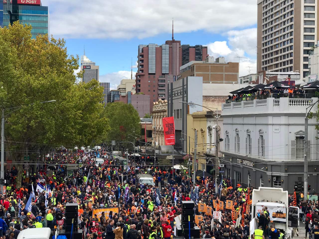 The ACTU's 'Change the Rules' campaign has kicked off with a rally in Melbourne.