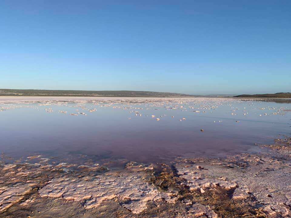 Pink Lake in West Australia suffered from drought. 