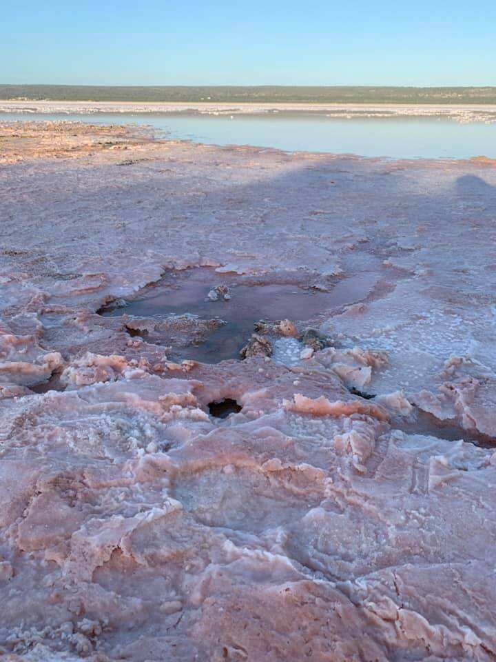 Pink Lake in West Australia suffered from drought. 