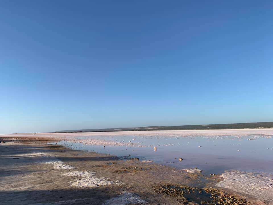 Pink Lake in West Australia suffered from drought. 
