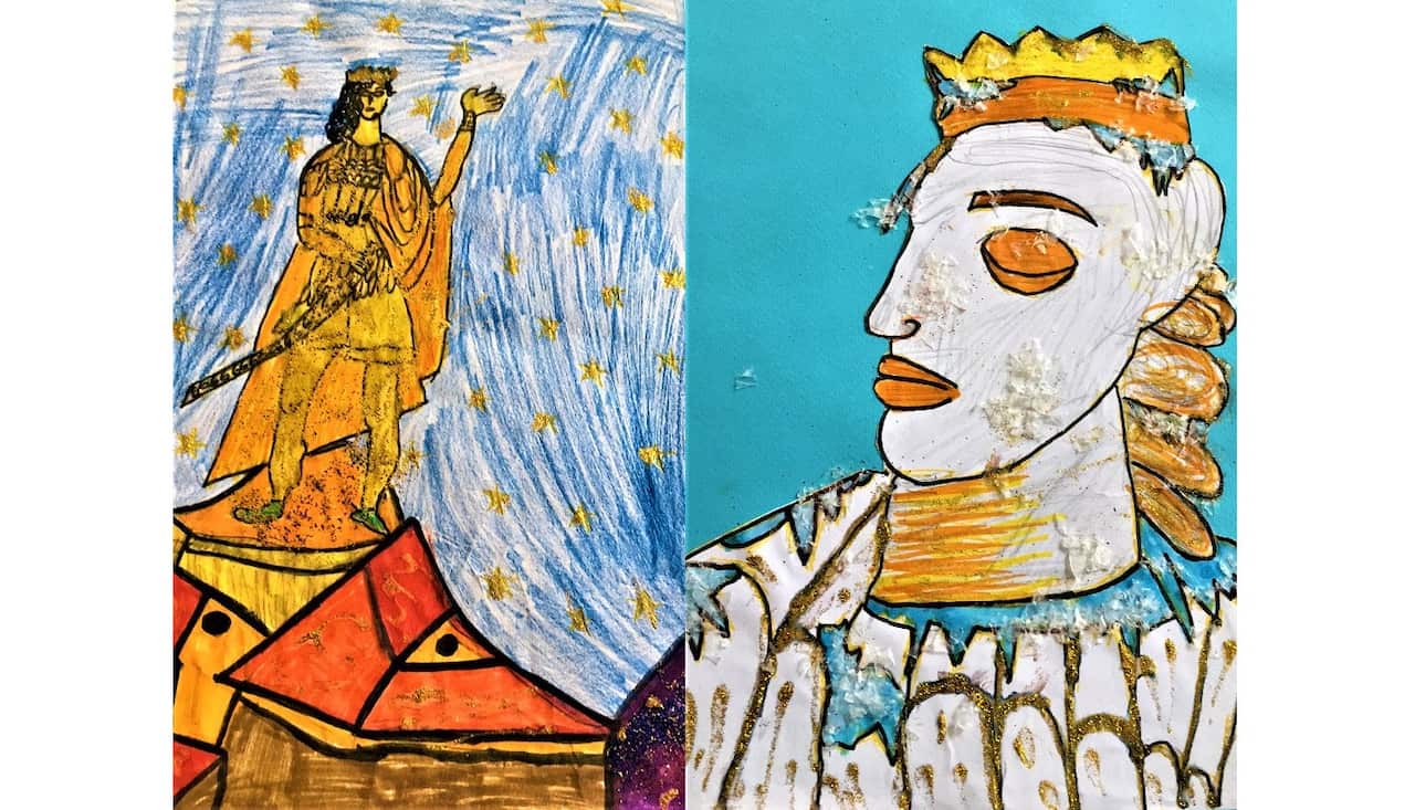 Ζωγραφιές από μαθητές και μαθήτριες της Δ’ τάξης του 13ου Δημοτικού σχολείου Βόλου.