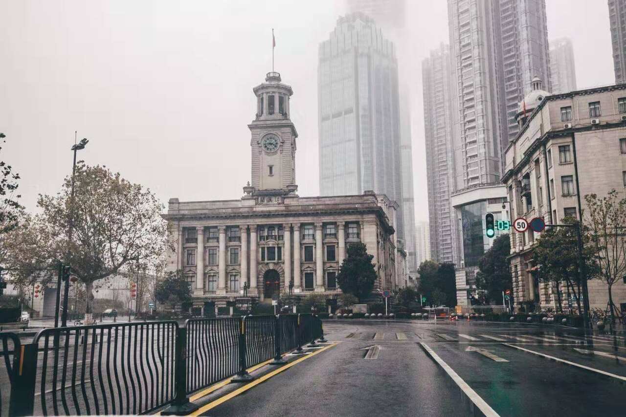 Empty streets in Wuhan after lockdown.