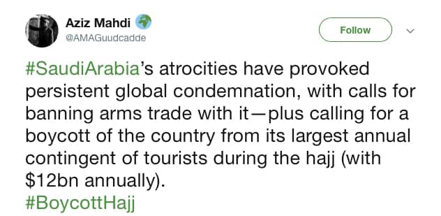 Image of a tweet from Twitter